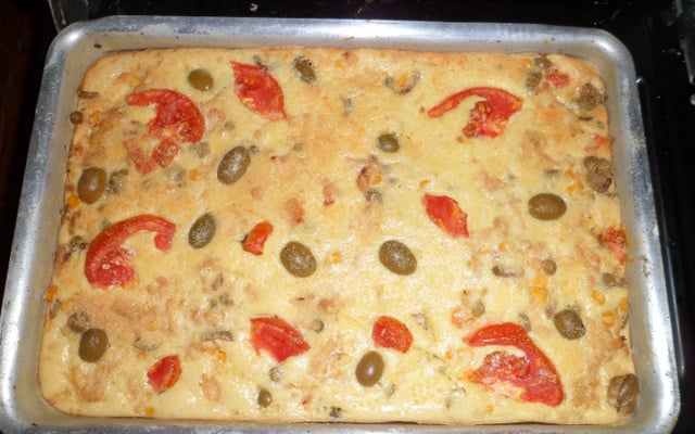 Torta cremosa de salsicha