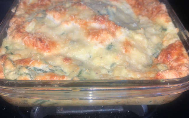 Souflé delicioso de espinafre sucesso garantido