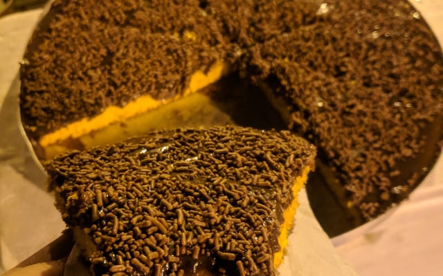 Pizza de bolo de cenoura