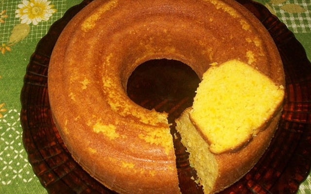 Bolo de milho com leite de coco