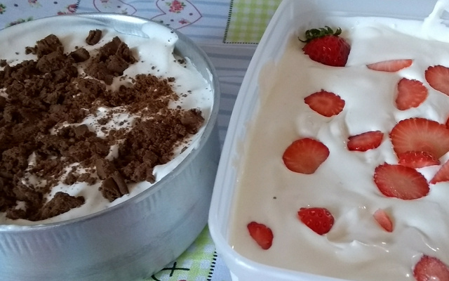 Sorvete com 2 ingredientes