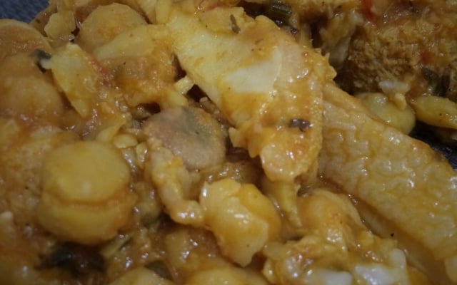 Dobradinha com grão-de-bico do Lúcio Cezar