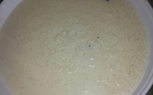 Arroz doce com leite condensado e coco