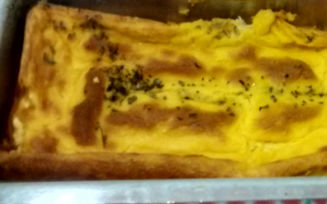 Torta diferente com massa de sobras de arroz