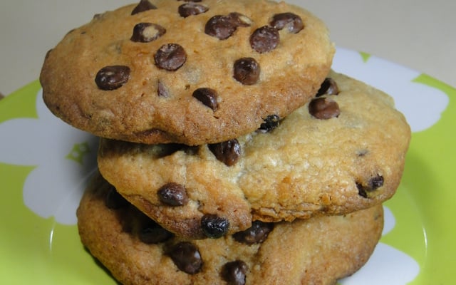 Cookies com gotas de chocolate