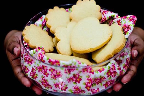 Biscoito amanteigado de baunilha