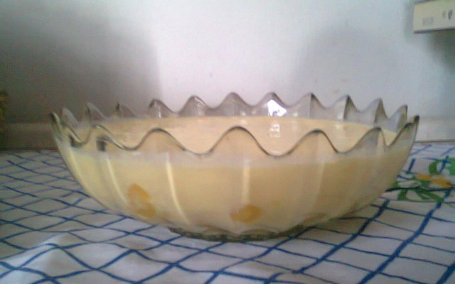 Mousse de maracujá e pêssego