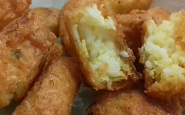 Bolinho de arroz com aipim