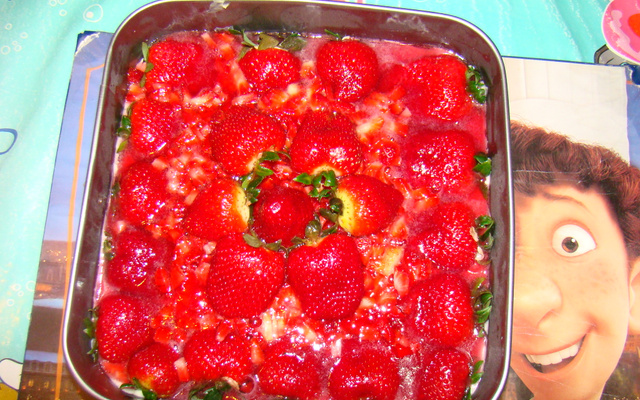 Tortinha de morango de dar água na boca.