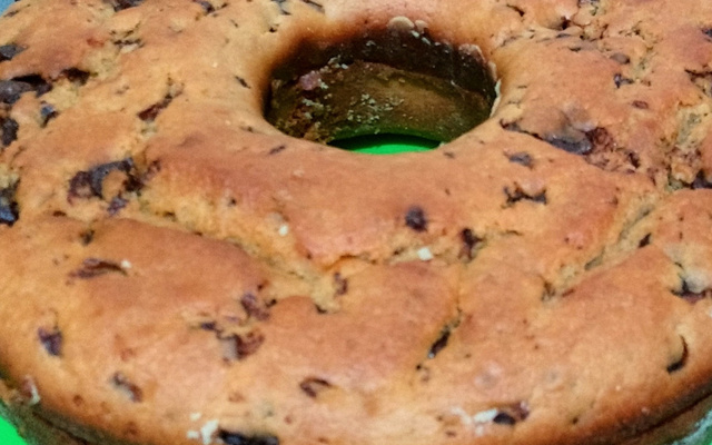 Bolo panetone de chocolate de liquidificador