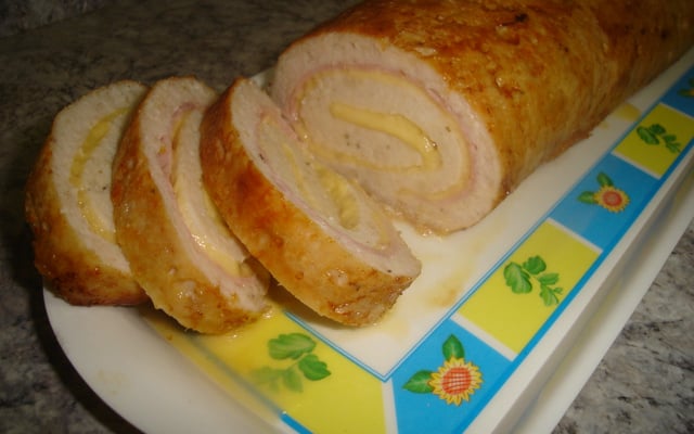 Rocambole fácil de frango