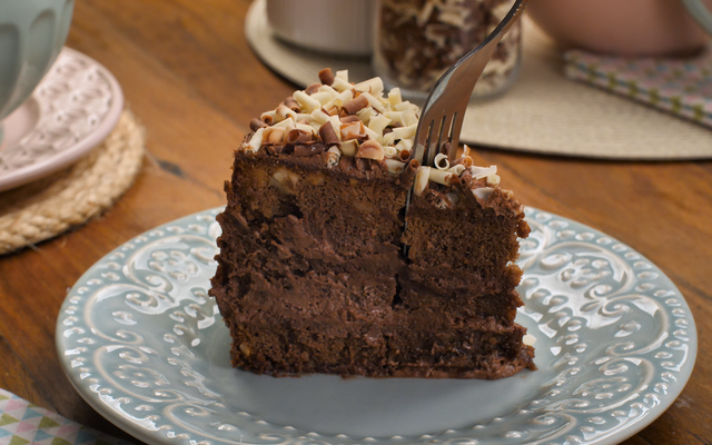 Bolo mousse de nutella