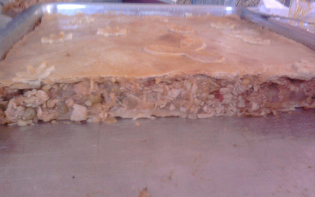 Torta de frango saborosa