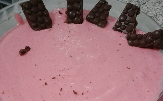 Mousse fácil de morango