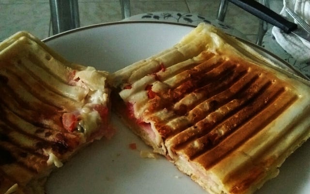 Crepe suíço de sanduicheira