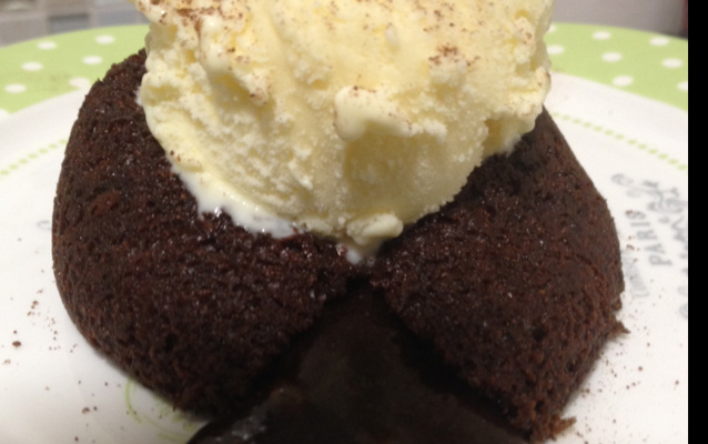 Petit gâteau de creme de avelã perfeito