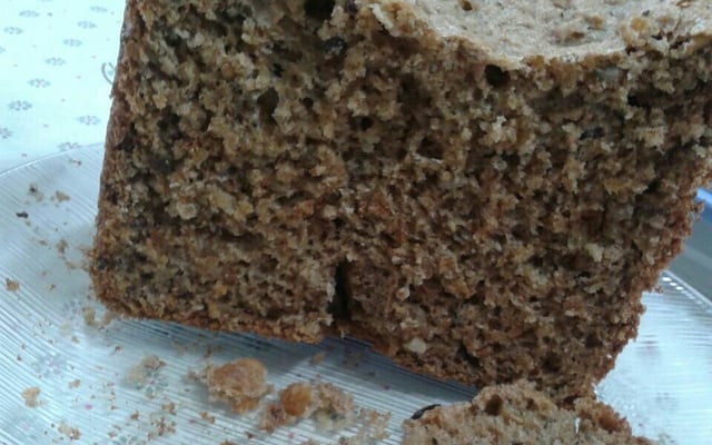 Pão integral na máquina de pão