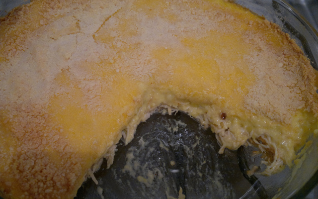 Fricassê de frango com creme de milho