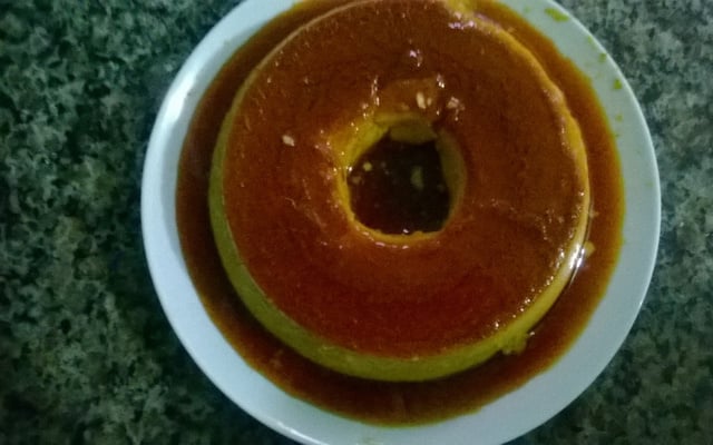 Pudim de pão canelado