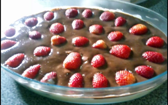 Torta de morango com chocolate