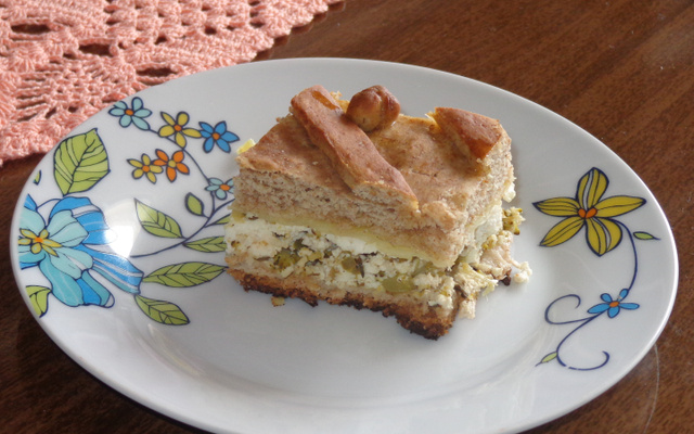 Torta de ricota com brócolis