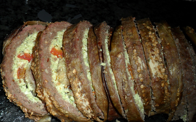 Rocambole de carne moída light