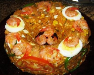 Cuscuz de atum com camarão