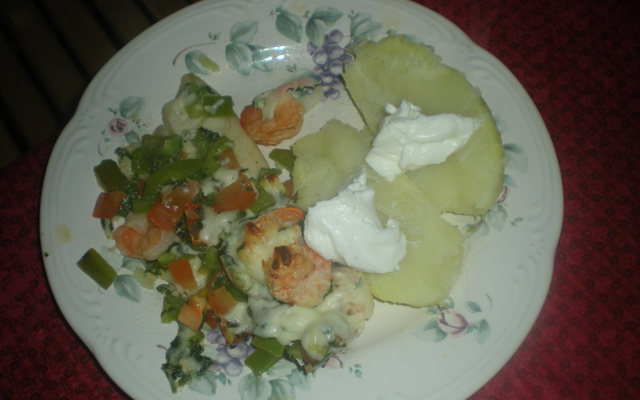 Filés de salmão com camarões