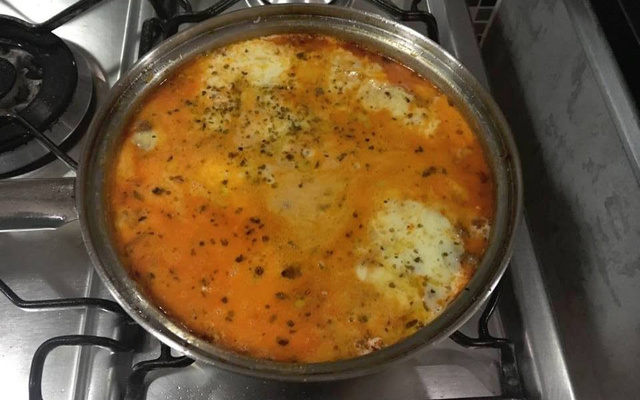 Lasanha de berinjela de frigideira