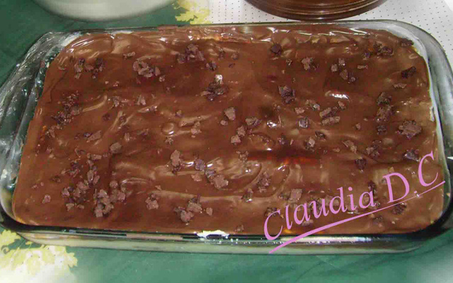 Pavê de chocolate e creme