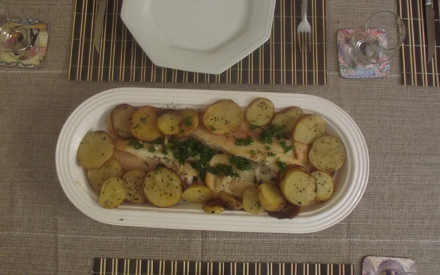 Filé de pescada ao forno