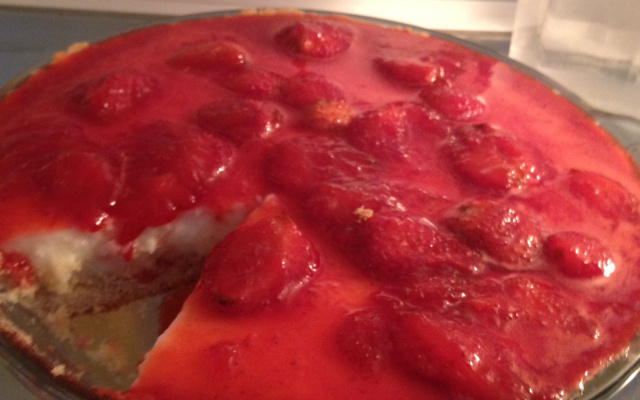 Torta de morango prática