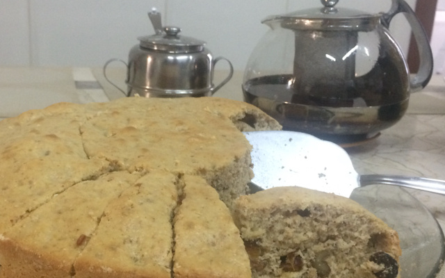 Bolo integral com frutas secas do Tio Mauricio