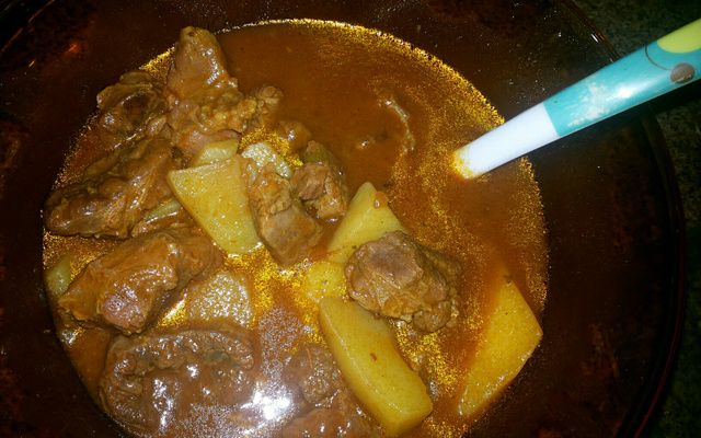 Carne de panela em cubos