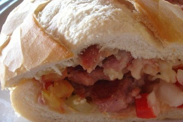 Sanduíche da tarde da tete