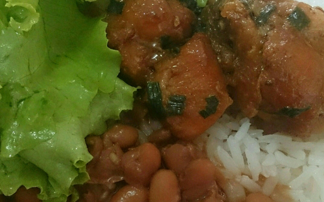 Frango frito acebolado