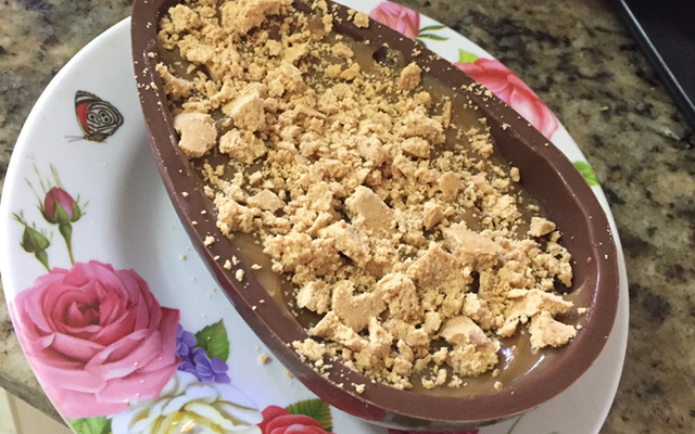 Ovo de Colher: Doce de Leite com Paçoca