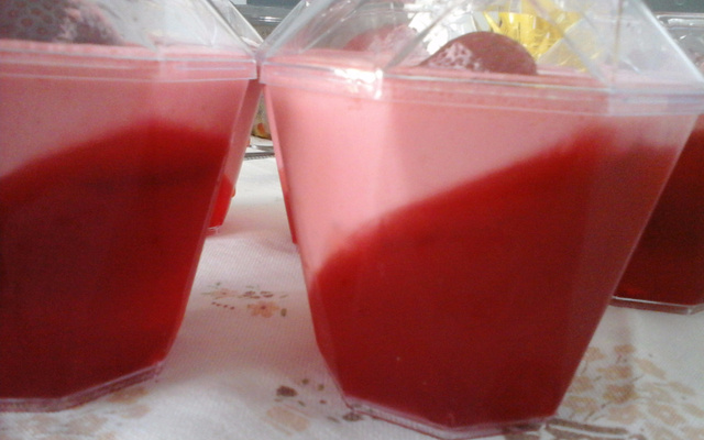 Mousse light de morango