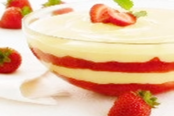 Creme de baunilha e morango