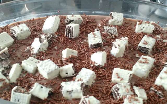 Pavê de biscoito e Nescau