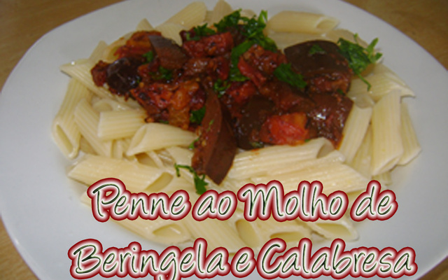 Macarrão com berinjela do mozão