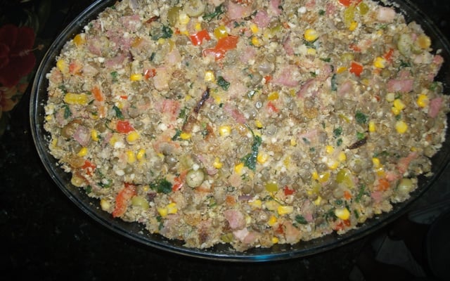 Farofa de lentilha da Lidiane