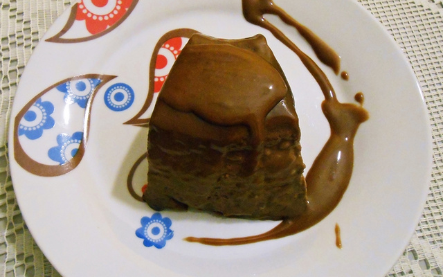 Pudim de Chocolate em barra