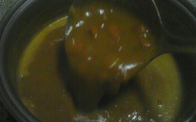 Caldo de abóbora moranga (abóbora japonesa)