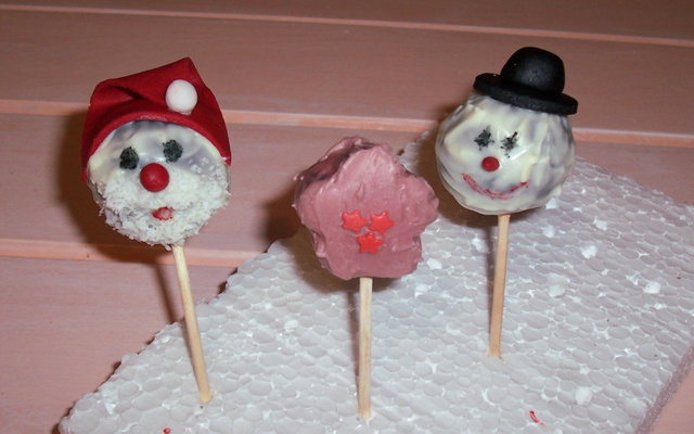 Cake pop de Papai Noel