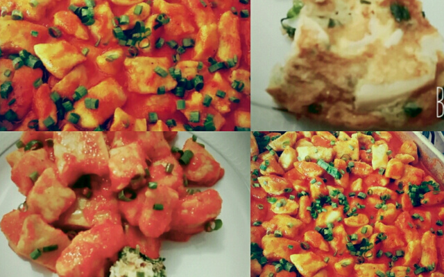 Nhoque de batata doce ao molho sugo