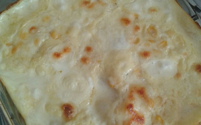 Batata gratinada ao creme de milho
