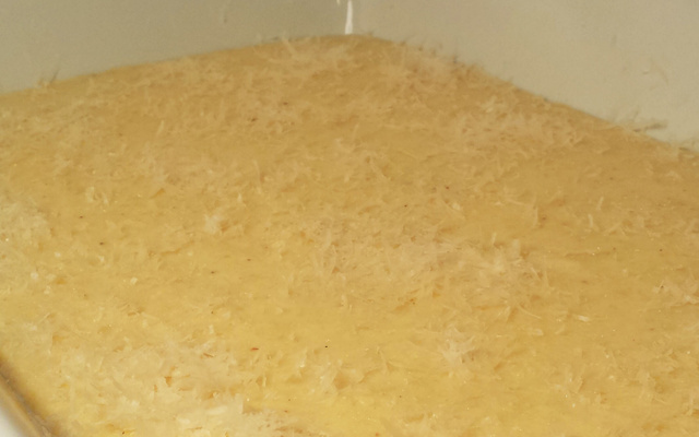 Polenta cremosa com queijo