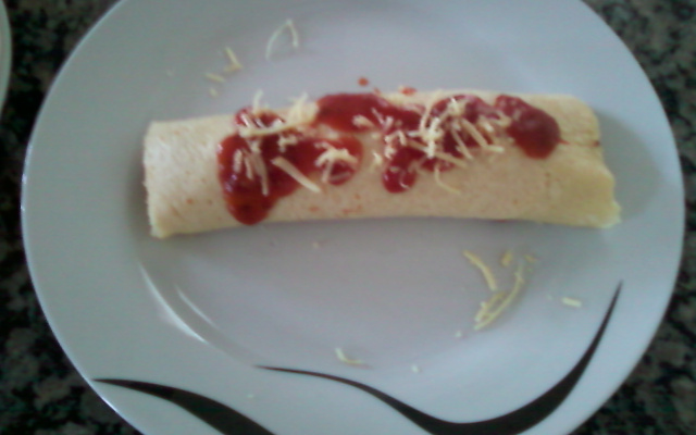 Massa panqueca com creme de leite