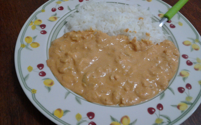 Estrogonofe de camarão